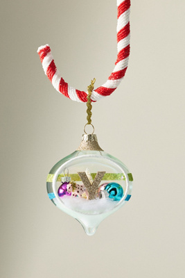 Anthropologie Party Animal Monogram Ornament In Multi