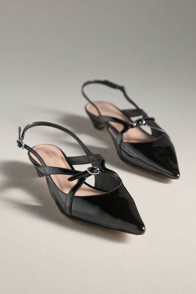 Maeve Buckled Slingback Kitten Heels #4