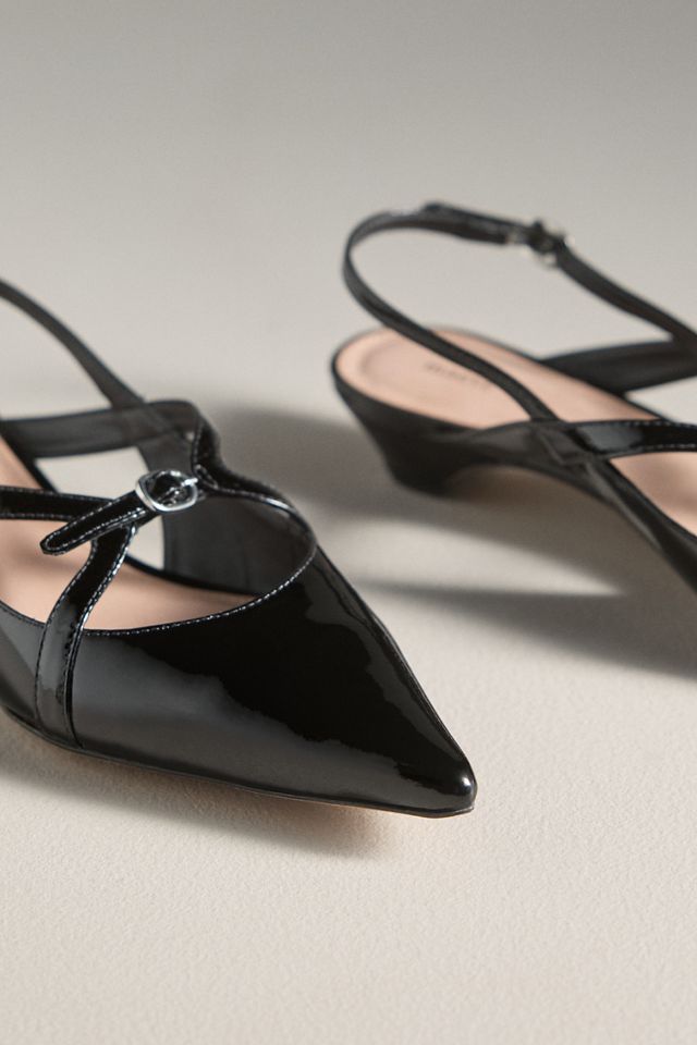 Maeve Buckled Slingback Kitten Heels #5