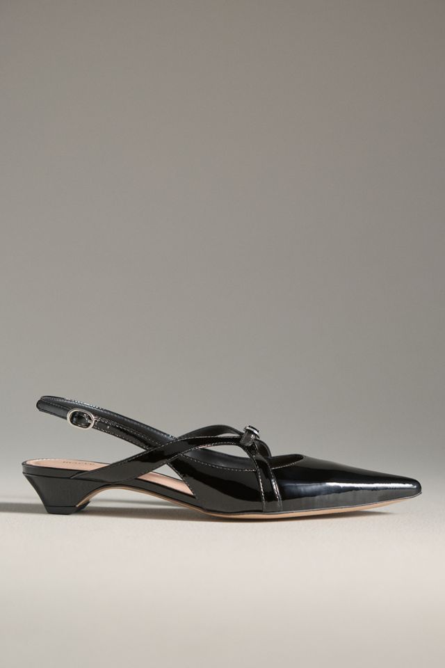 Maeve Buckled Slingback Kitten Heels #3