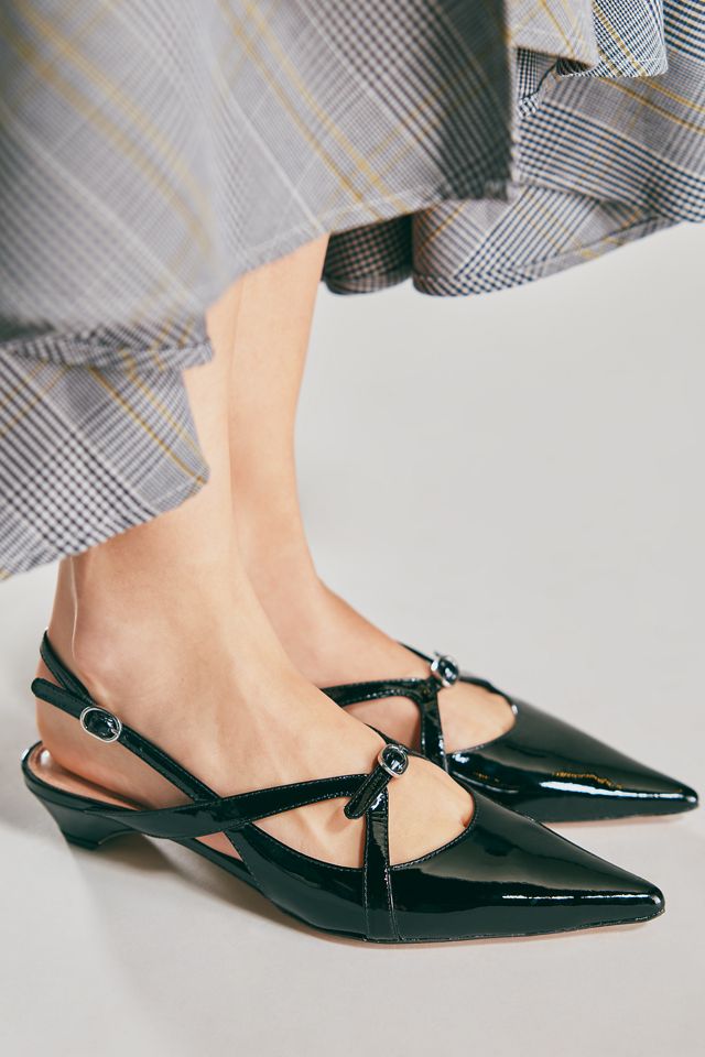 Maeve Buckled Slingback Kitten Heels #1