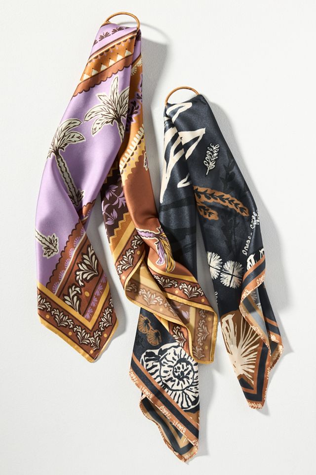 Palm Printed Hair Scarves, Set of 2 #1