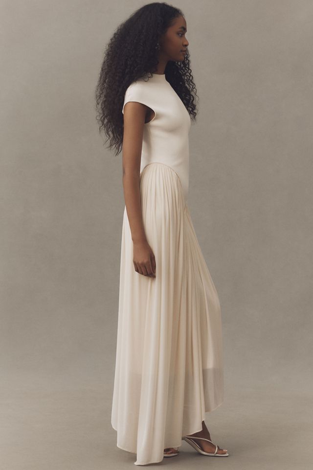 ET OCHS Francis Asymmetric Knit Combo Midi Dress #3