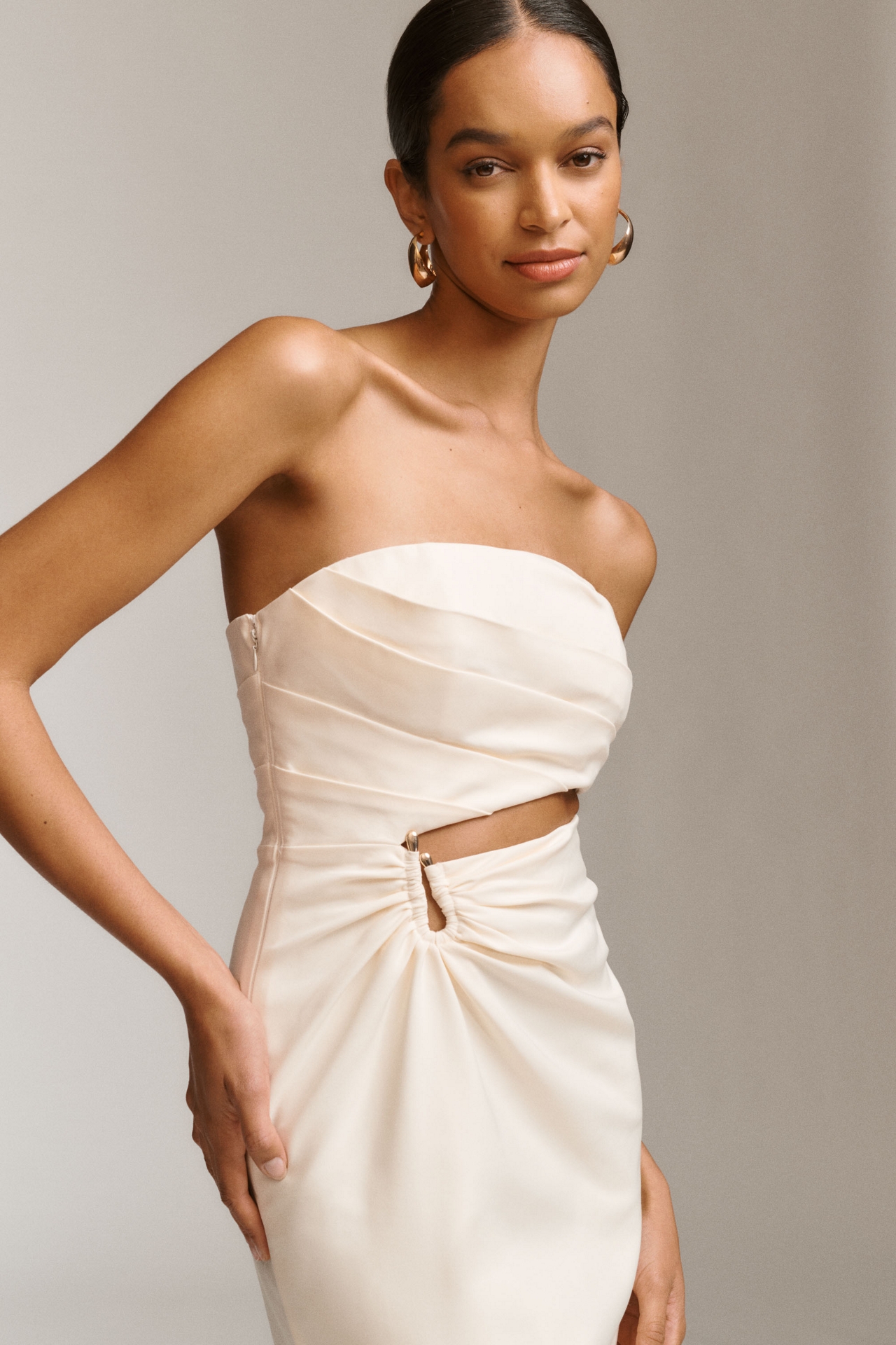 Shona Joy Lani Strapless Cutout Maxi Dress