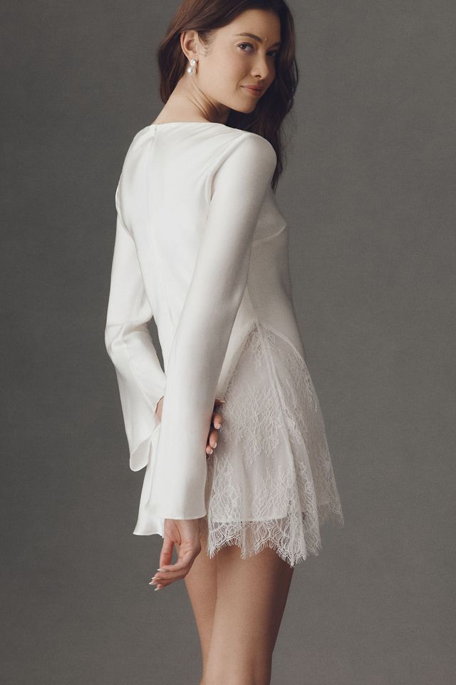 Shona Joy Allegra Lace Panel Mini Dress | Anthropologie