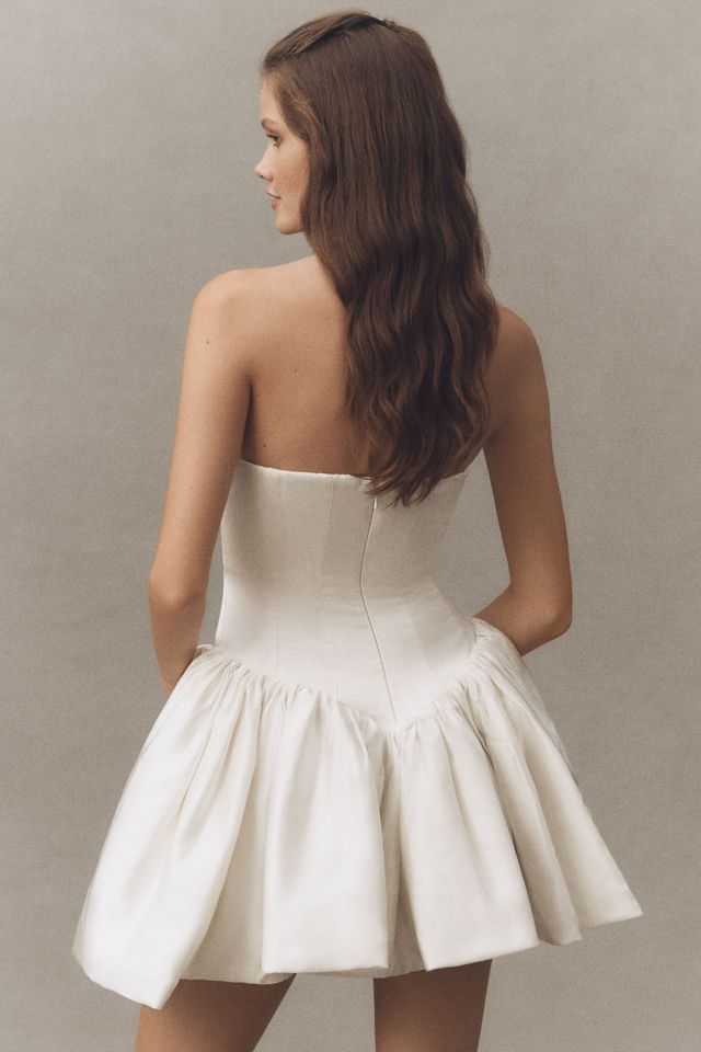 AMUR Mirelle Strapless Drop-Waist Mini Dress #3