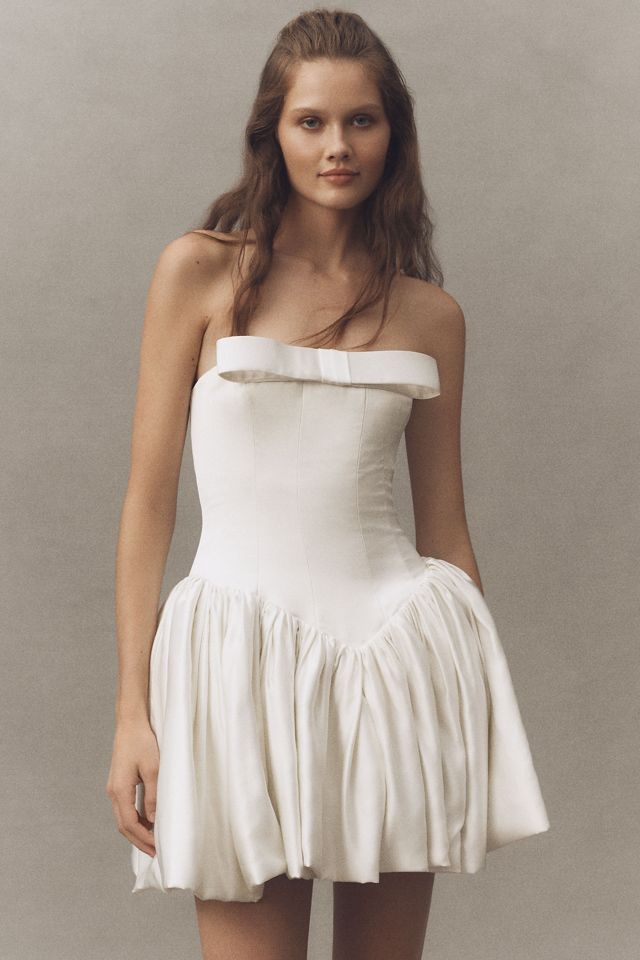 AMUR Mirelle Strapless Drop-Waist Mini Dress #2