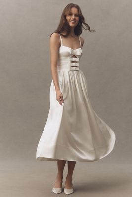 AMUR Lima Cutout Midi Dress