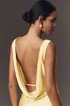 BHLDN Cowl-Neck Open-Back Floral Drop-Waist Midi Dress