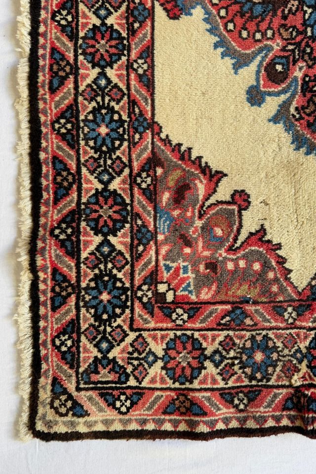 Blue Parakeet Rugs Vintage Floral Rug No. 1010-A #1