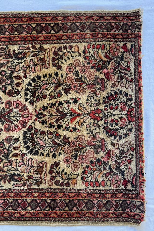 Blue Parakeet Rugs Antique Persian Scatter Rug No. 2667 #3