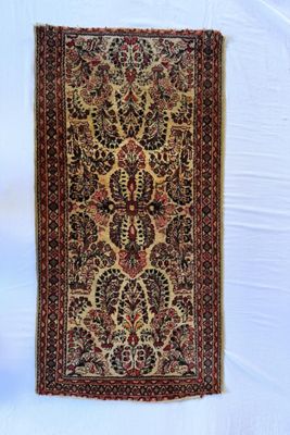 Blue Parakeet Rugs Antique Persian Scatter Rug No. 2667