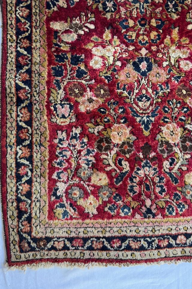 Blue Parakeet Rugs Antique Persian Sarouk Rug No. 2685 #1