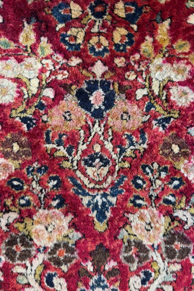 Blue Parakeet Rugs Antique Persian Sarouk Rug No. 2685 #3