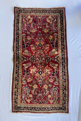 Blue Parakeet Rugs Antique Persian Sarouk Rug No. 2685