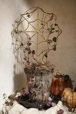 Terrain Brass Spiderweb Trellis In Gold