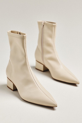 Silent D Short Kali Ankle Boots In White