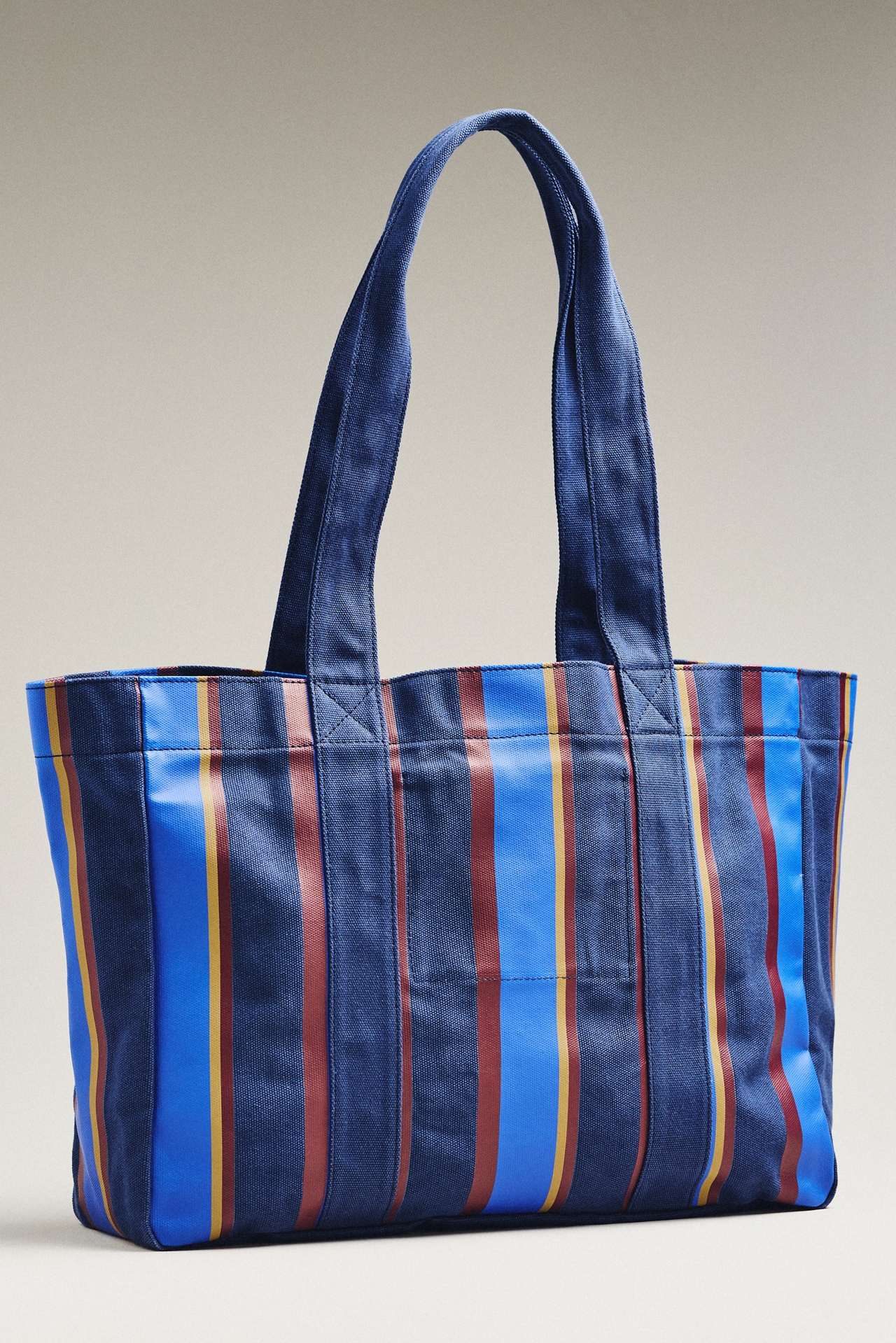 Damson Madder Organic Cotton Striped Tote Bag