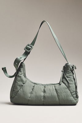 Damson Madder Crescent Shoulder Bag In Green