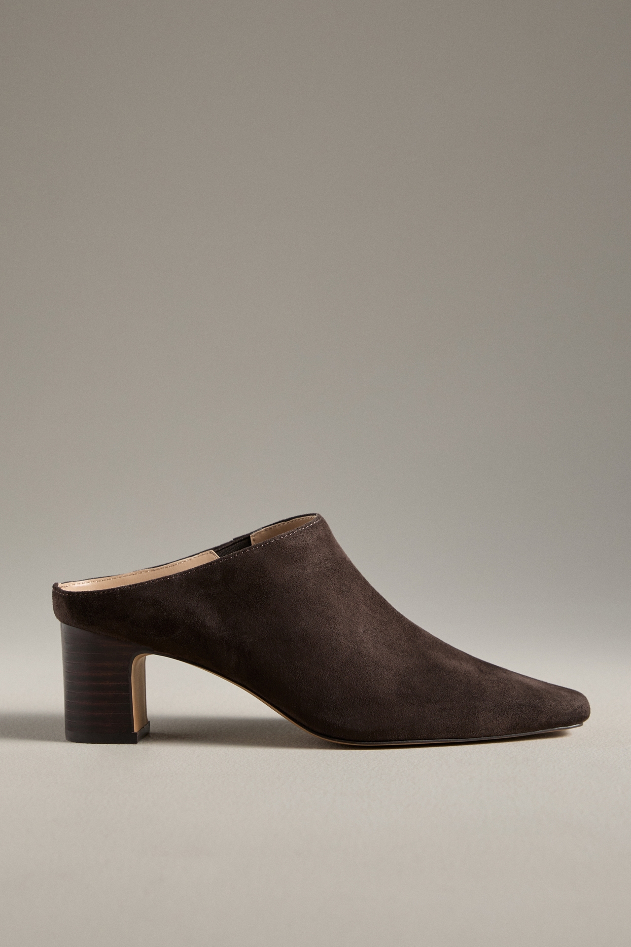 Silent D Sharpies Suede Pointed-Toe Block-Heel Mules