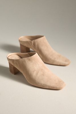 Silent D Sharpies Suede Pointed-Toe Block-Heel Mules