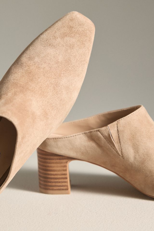 Silent D Sharpies Suede Pointed-Toe Block-Heel Mules #2