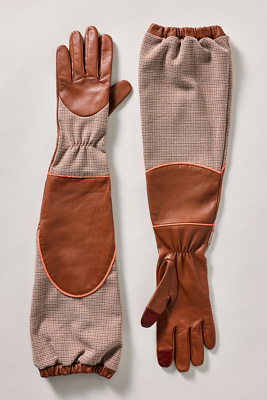 Aristide Silk-Lined Long Leather Gloves Anthropologie