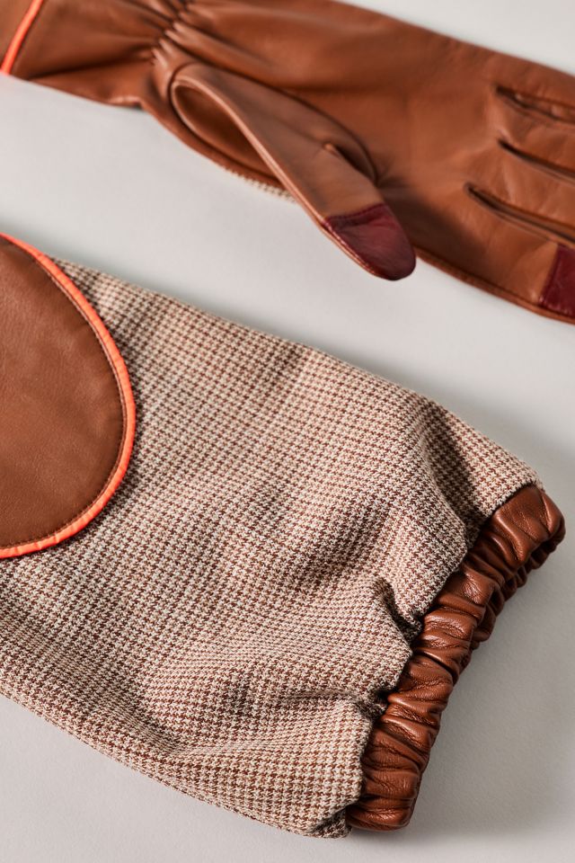 Aristide Silk-Lined Long Leather Gloves #1