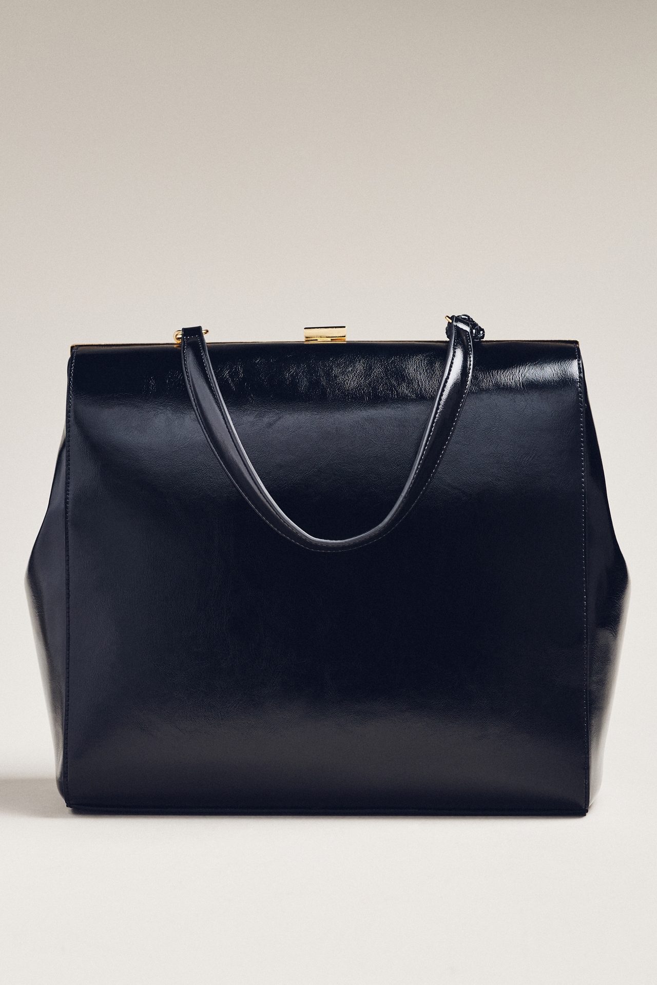 Faux-Leather Square Clutch