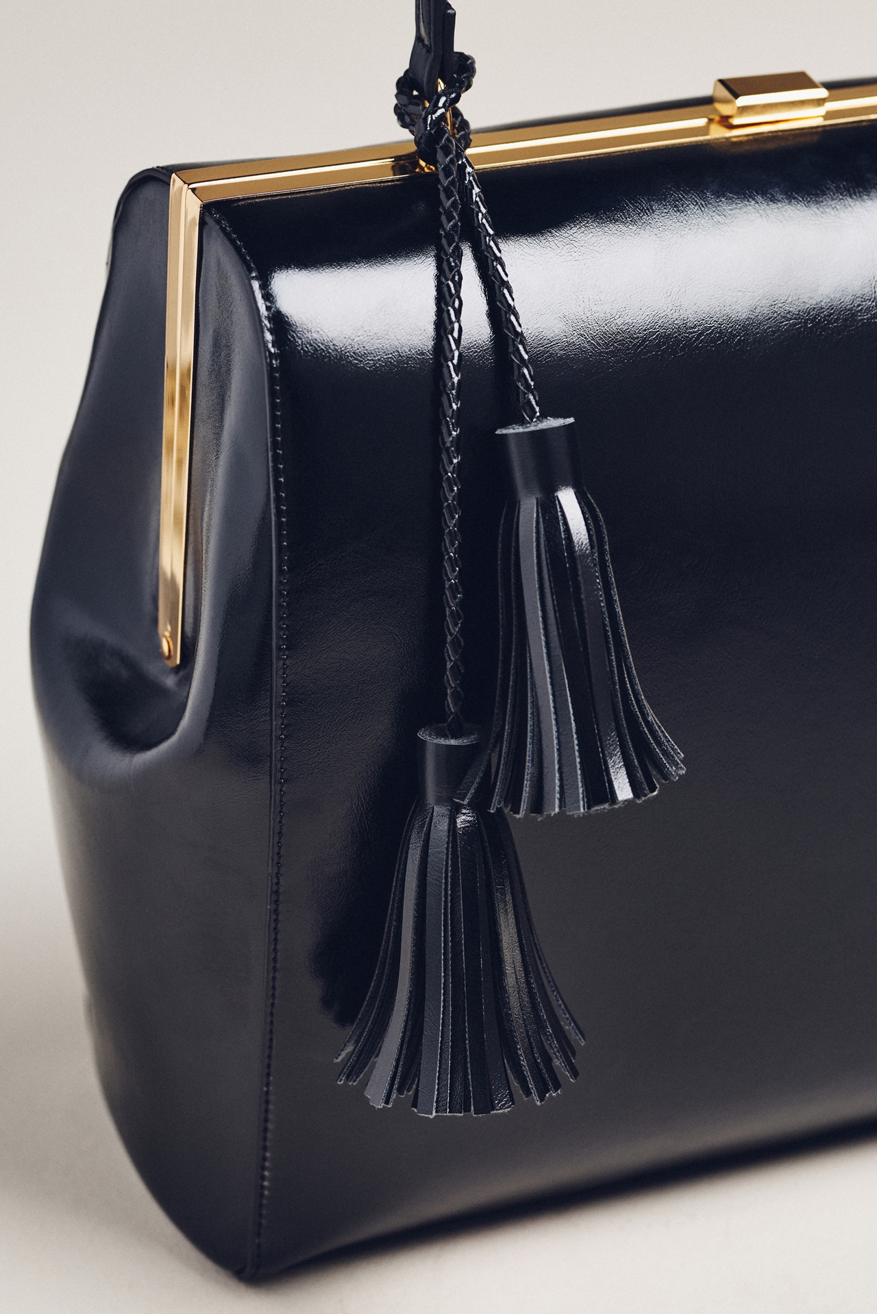 Faux-Leather Square Clutch