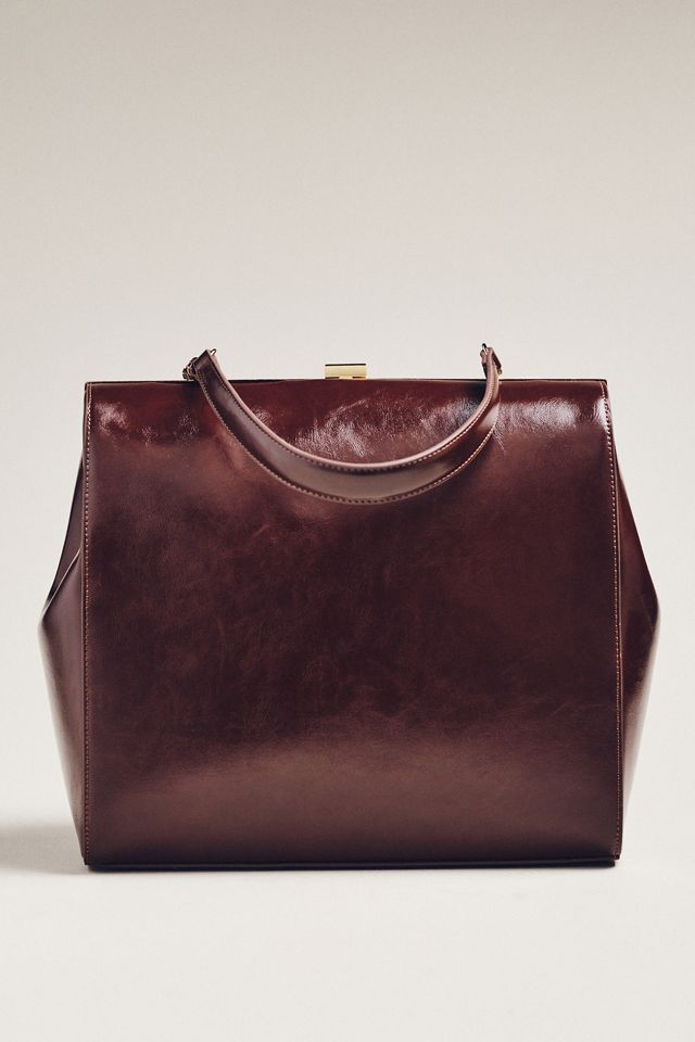 Faux-Leather Square Clutch #1