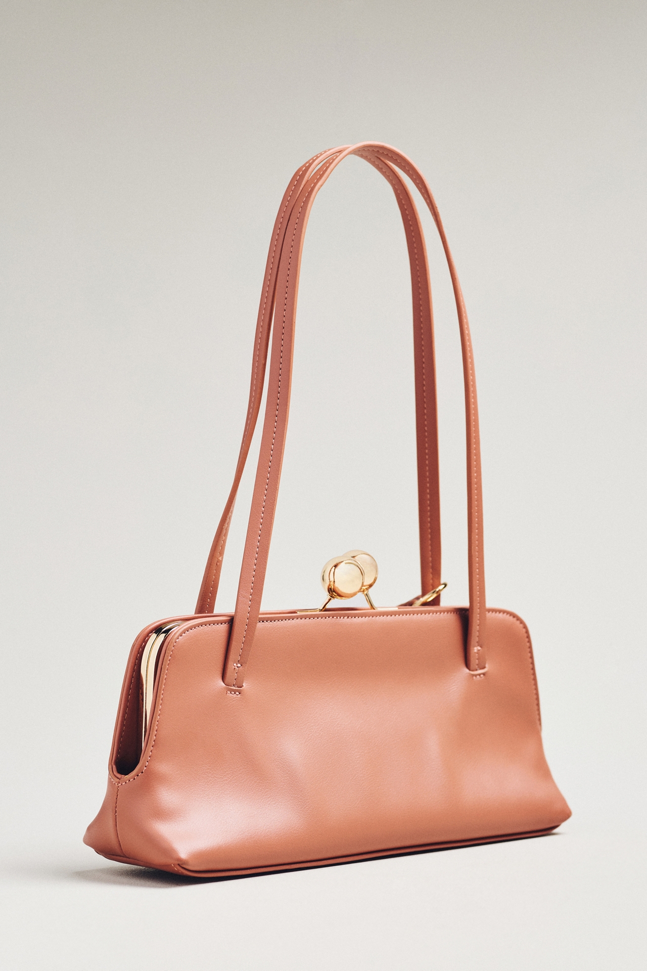 Faux-Leather East-West Bag