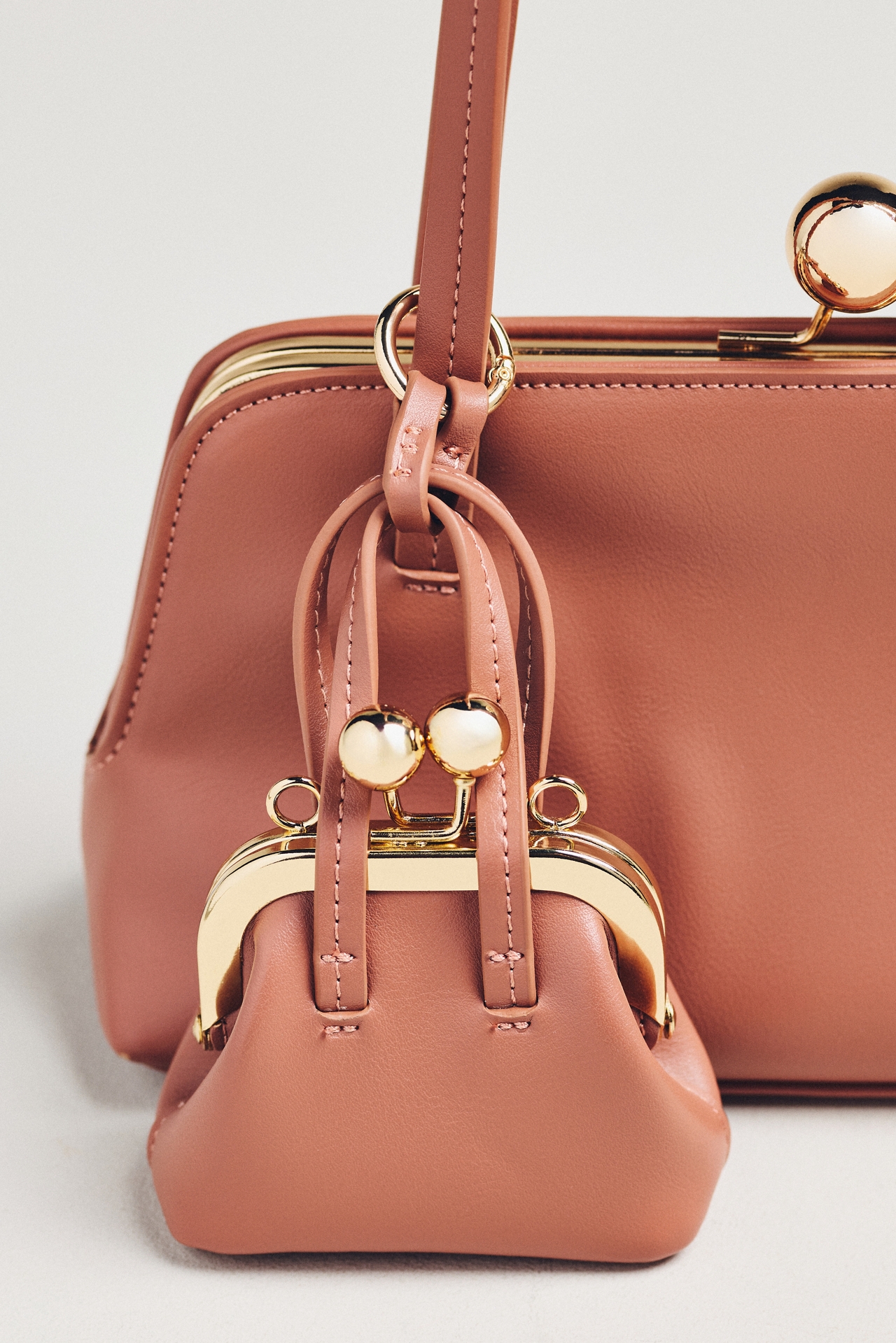 Faux-Leather East-West Bag
