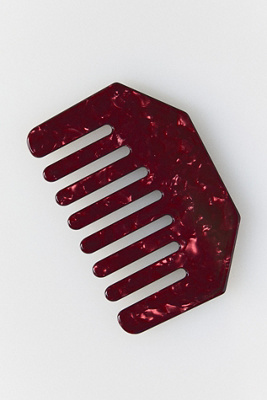 By Anthropologie Wide Tooth Mini Comb In Red