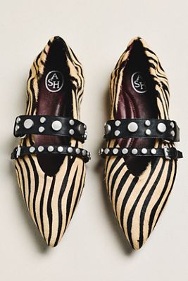 Ash Britnie Pointed-Toe Mary Jane Flats