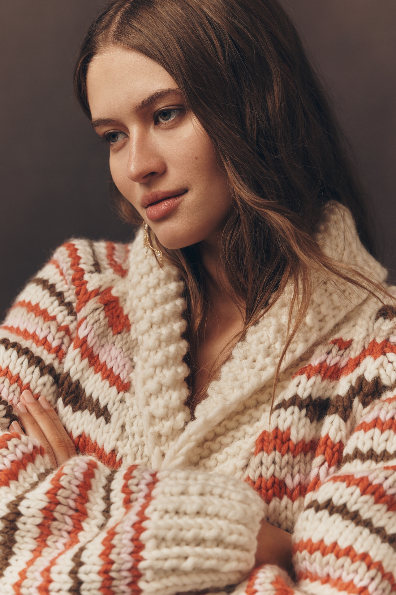 GOGO Sweaters No Waste Wool Knit Cardigan Sweater
