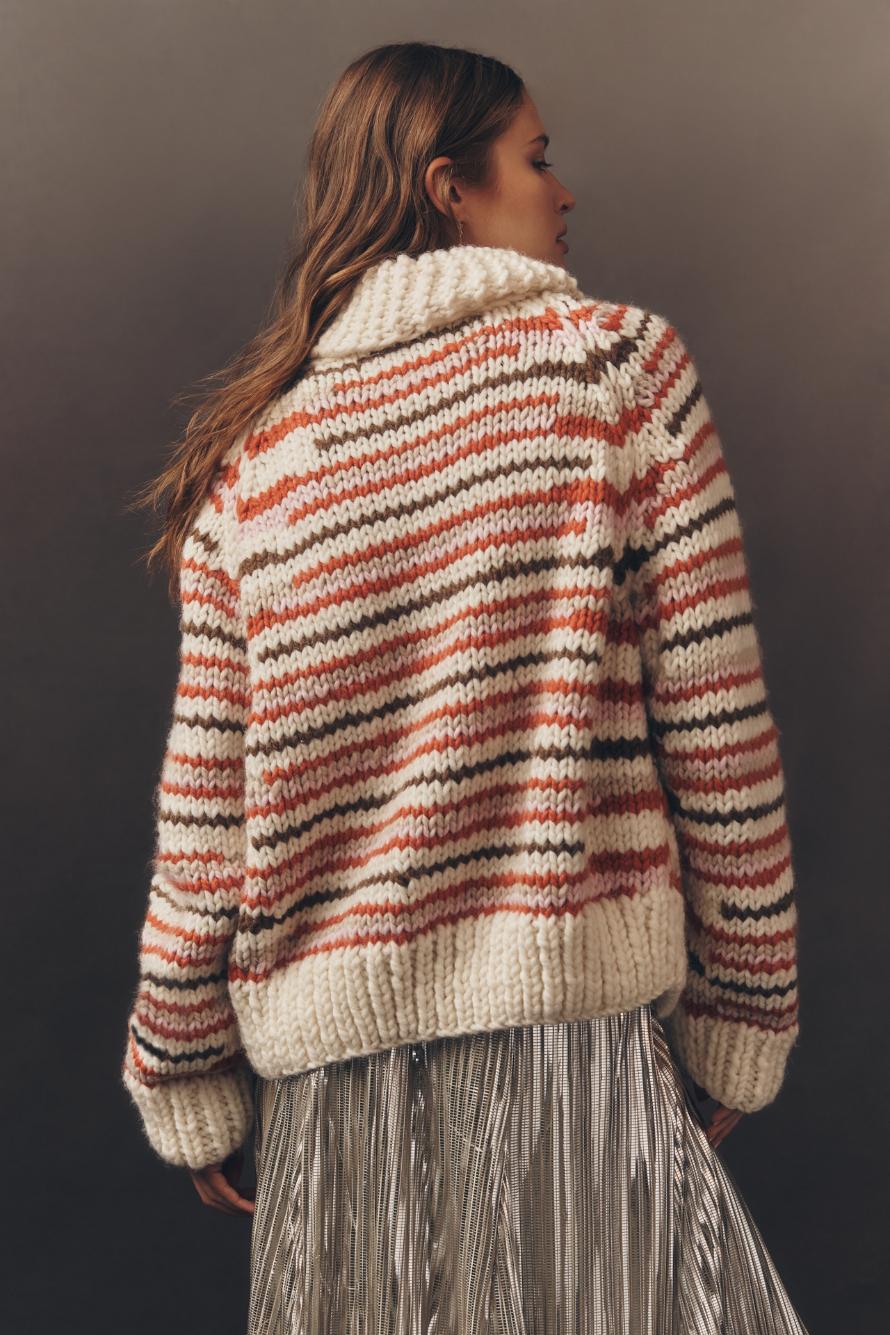 GOGO Sweaters No Waste Wool Knit Cardigan Sweater