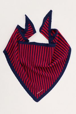 Tbco Stripe Triangle Wool Scarf In Multi