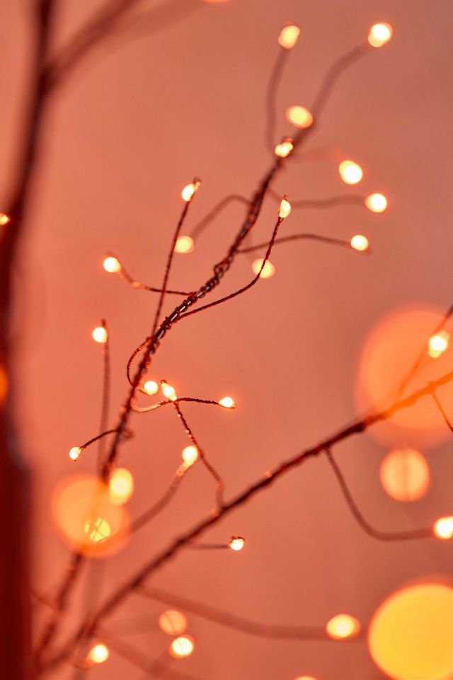 Spooky Orange LED Lit Tree, 4’ #1