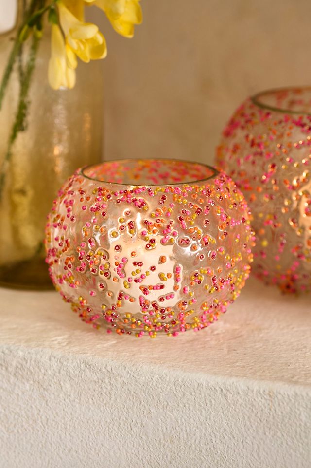 Confetti Beaded Votive Holder #1