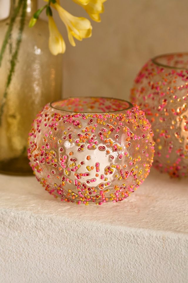 Confetti Beaded Votive Holder #3