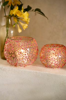Confetti Beaded Votive Holder