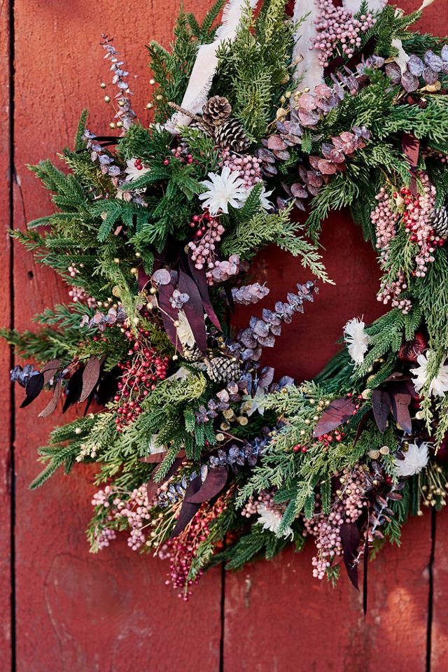 Faux Mixed Evergreen Wreath #4