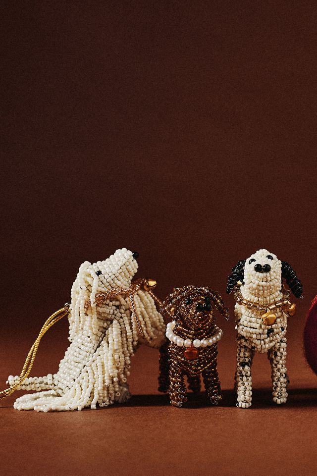 Beaded Dog Ornament #3