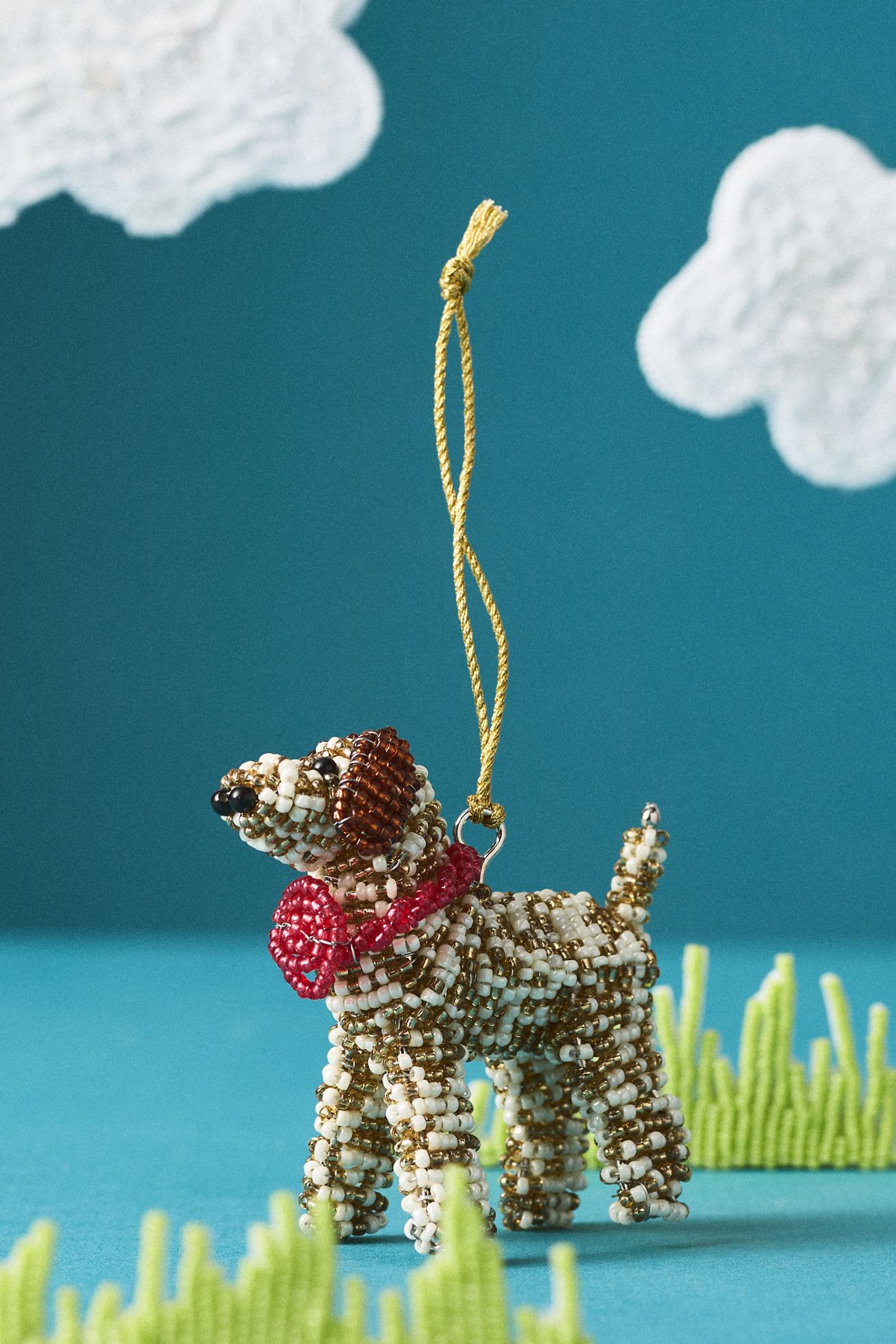 Beaded Dog Ornament - Doodle, Standard, One Size