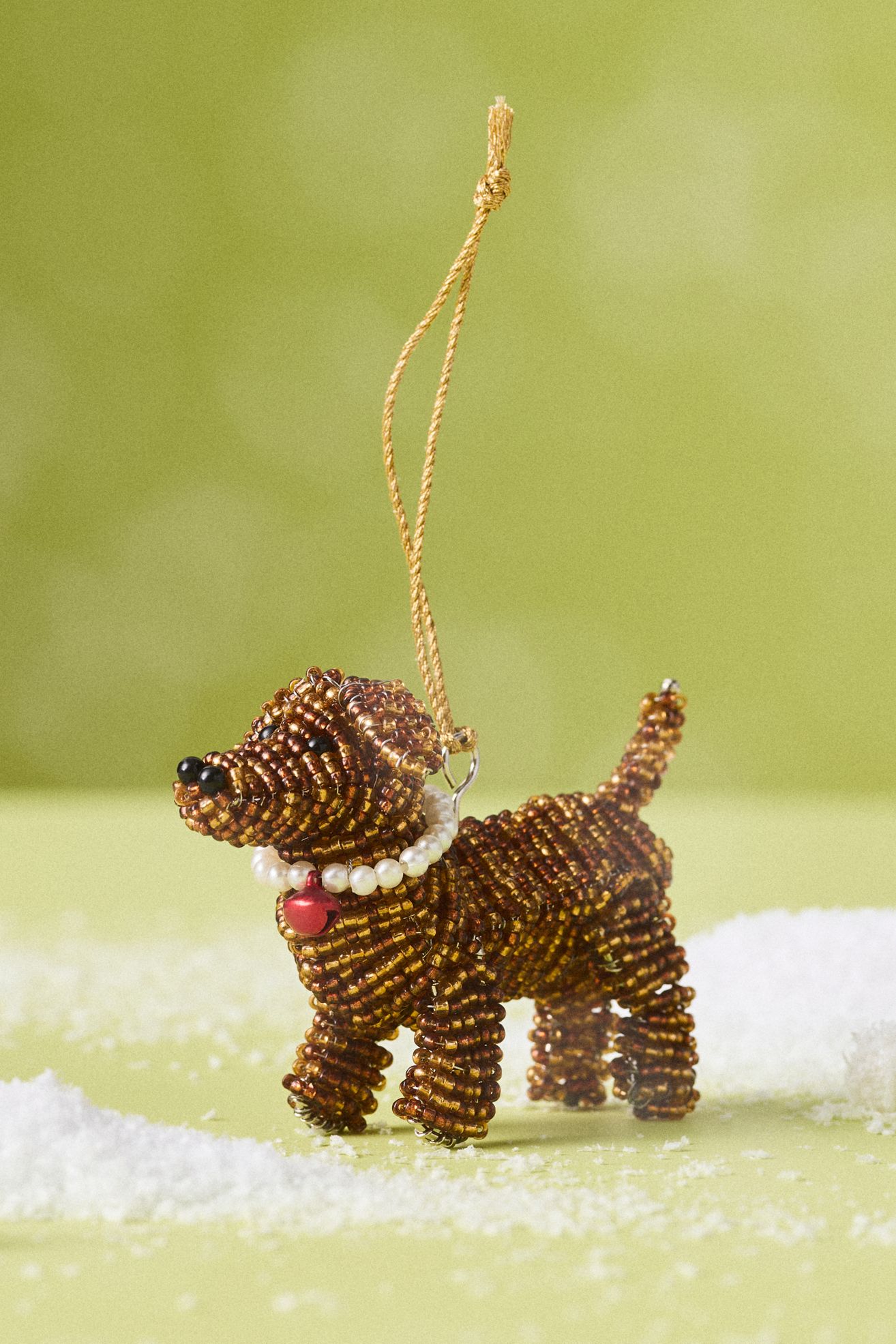 Beaded Dog Ornament - Dachshund, Standard, One Size