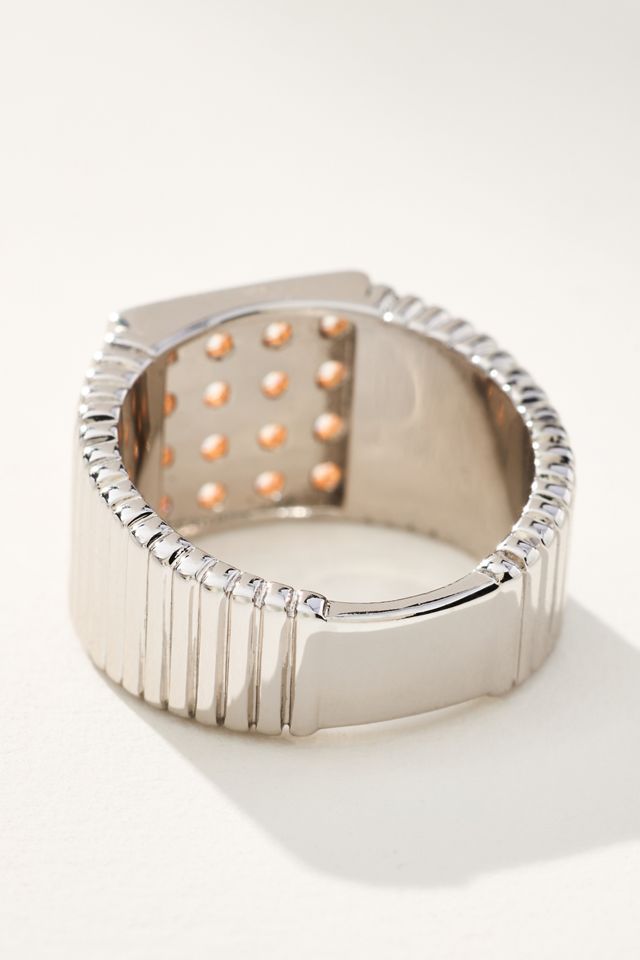 Luv Aj Pavé Square Signet Ring #2