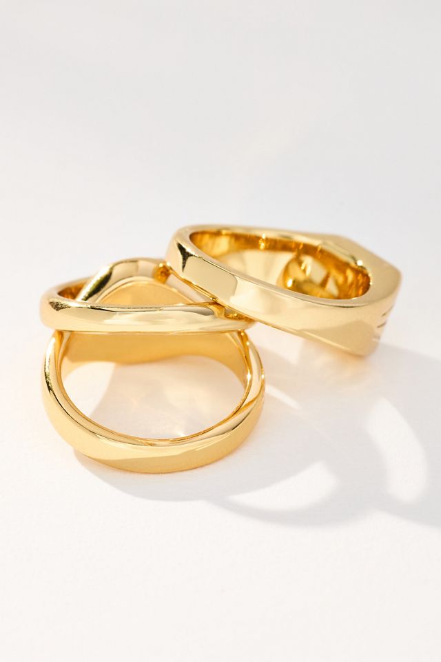 Luv Aj Signet Stacker Rings, Set of 3 #3