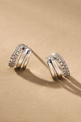 Luv Aj Multi Piercing Huggie Hoop Earrings