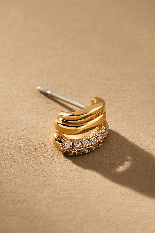 Luv Aj Multi Piercing Huggie Hoop Earrings #1